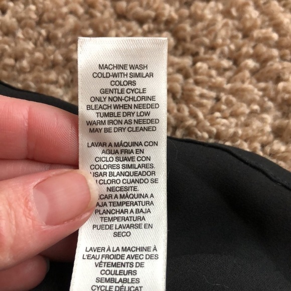 WHBM Black Ruffle-Front Shell Size 8 - Picture 9 of 10